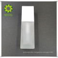 40ml square frosted cosmetic glass pump bottle